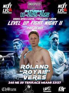 Egy hónap múlva lesz Veres Roland első profiboksz meccse Amerikában